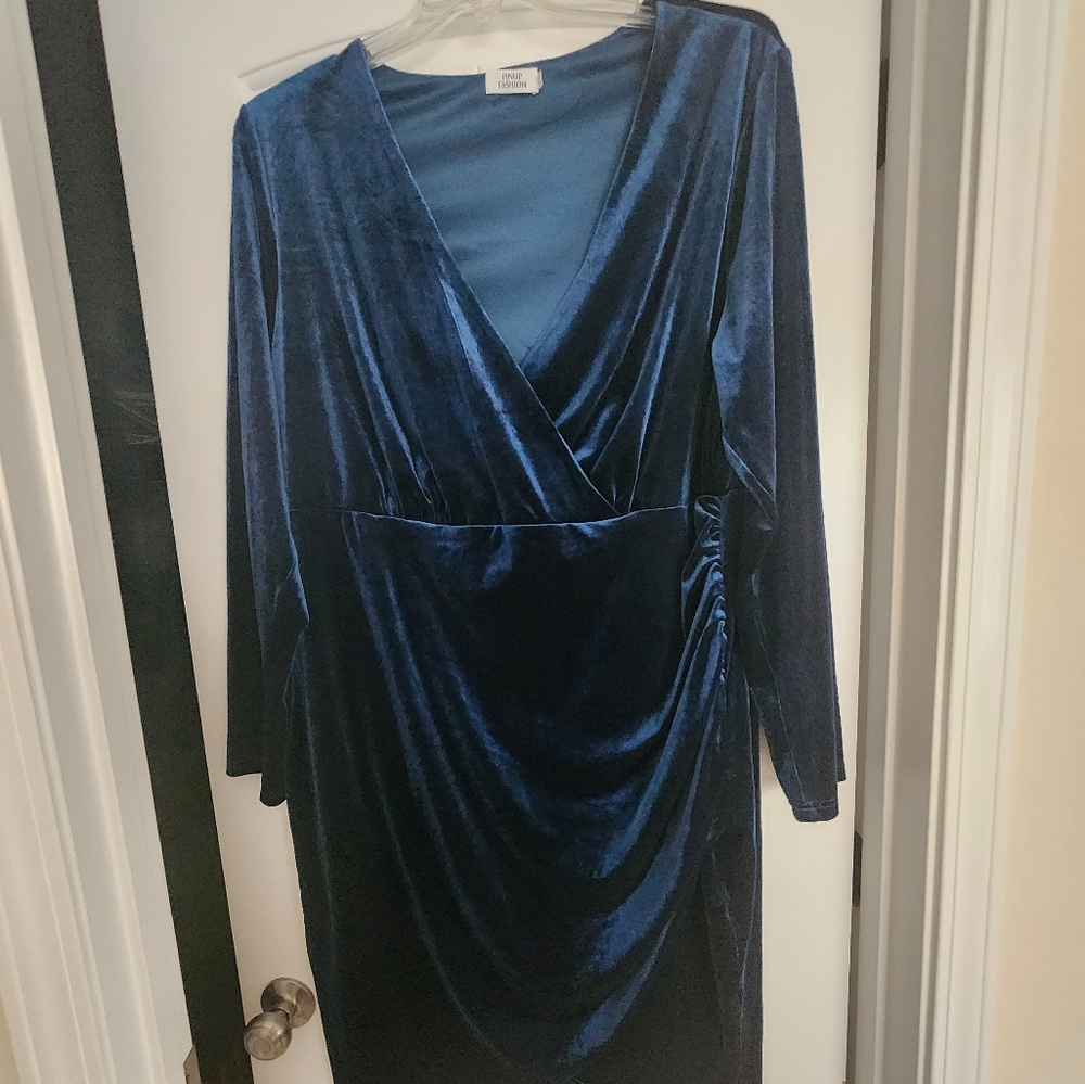 Plus size velvet dress